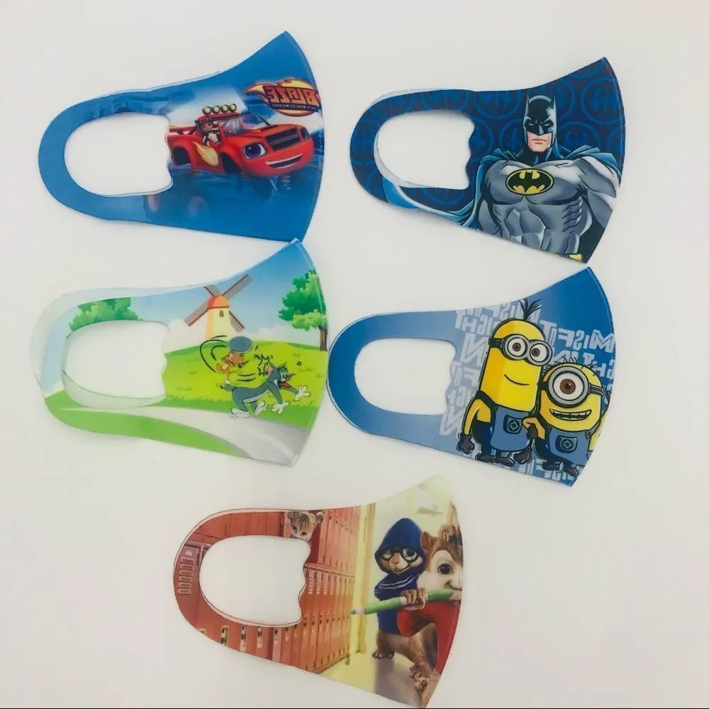 Brand‎ New Assorted Boys Face Mask Reusable 5 In Pack